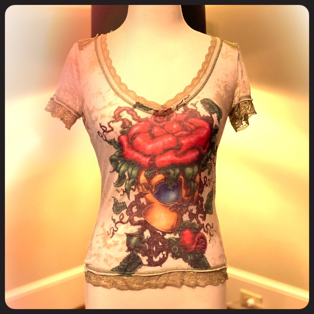 Alberto Makali Embellished Burnout Tee